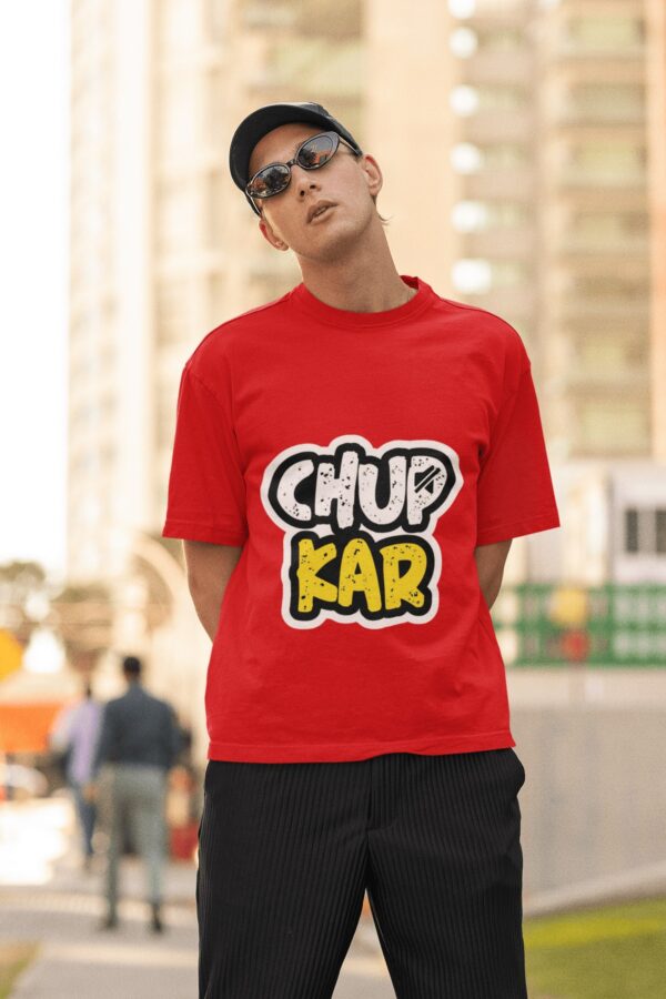 Chup Kar Graphic Oversized T-Shirt For Men - Image 3