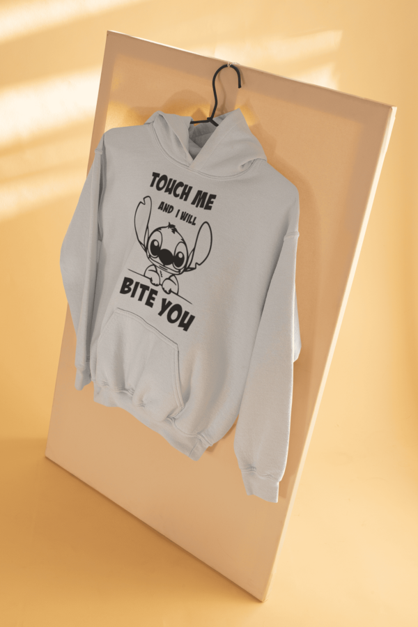 Touch Me, I Will Bite You" Graphic Hoodie For Men - Image 7