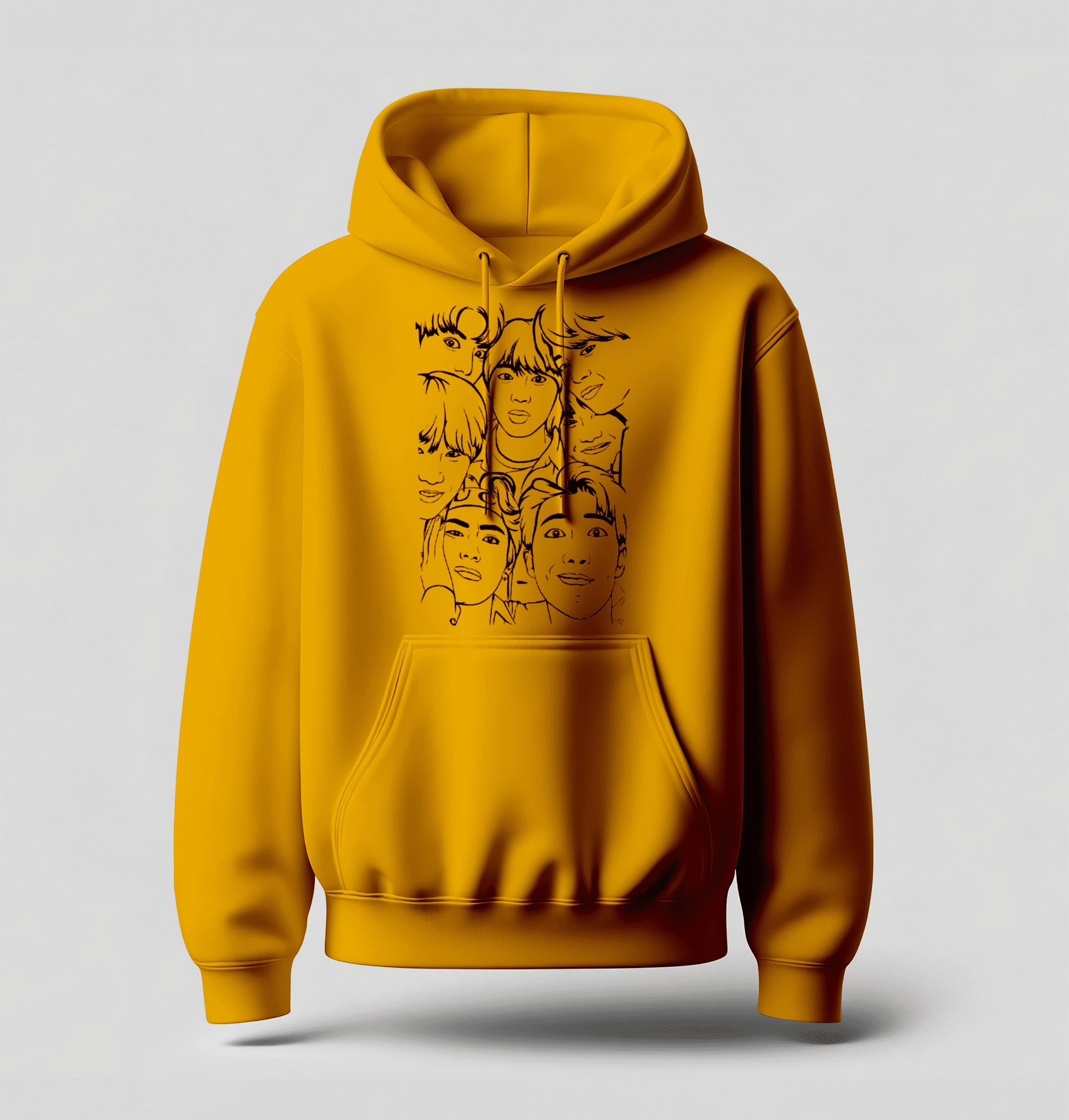 Bts yellow hoodie online