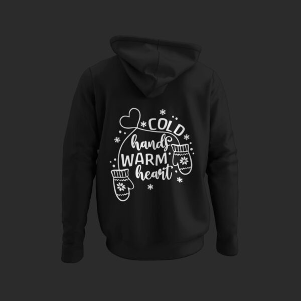 Cold Hands Warm Heart Christmas Hoodie Black
