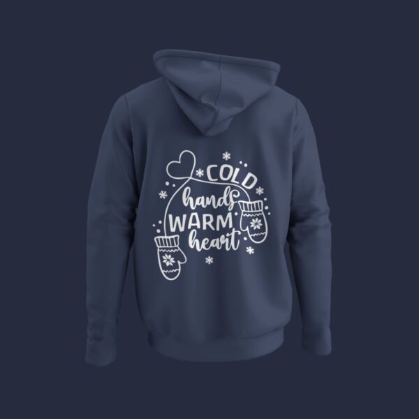 Cold Hands Warm Heart Christmas Hoodie Blue