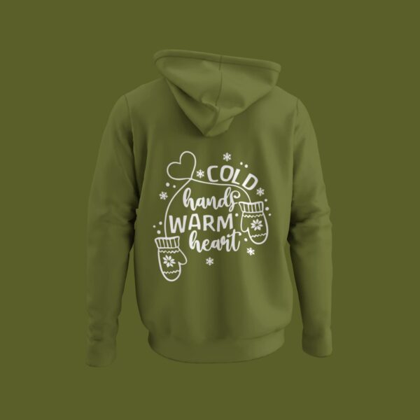 Cold Hands Warm Heart Christmas Hoodie Green