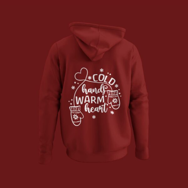 Cold Hands Warm Heart Christmas Hoodie Red