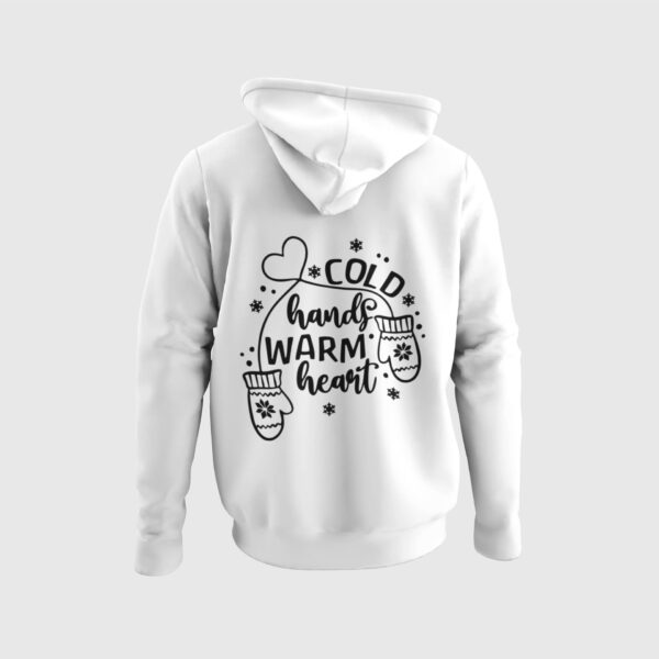 Cold Hands Warm Heart Christmas Hoodie White