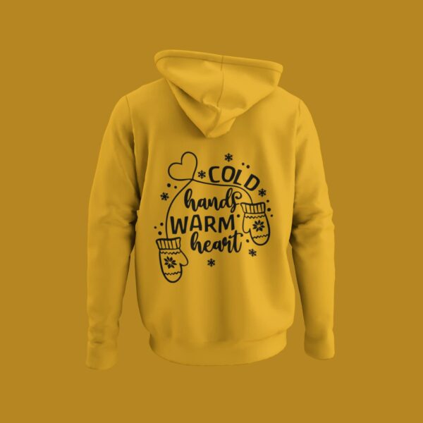 Cold Hands Warm Heart Christmas Hoodie Yellow