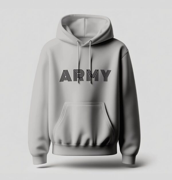 Minimalist ARMY Hoodie Grey