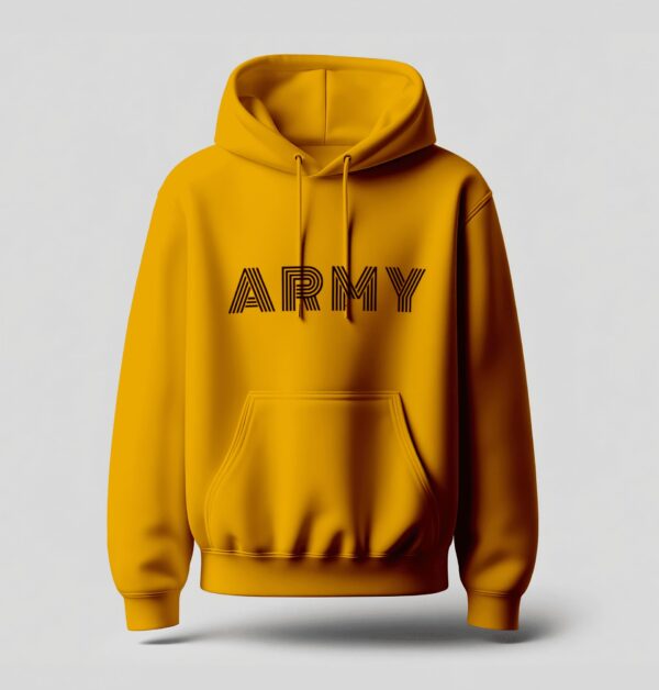 Minimalist ARMY Hoodie Mustard