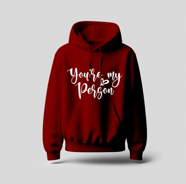 You Are My Person Couple Hoodie Red