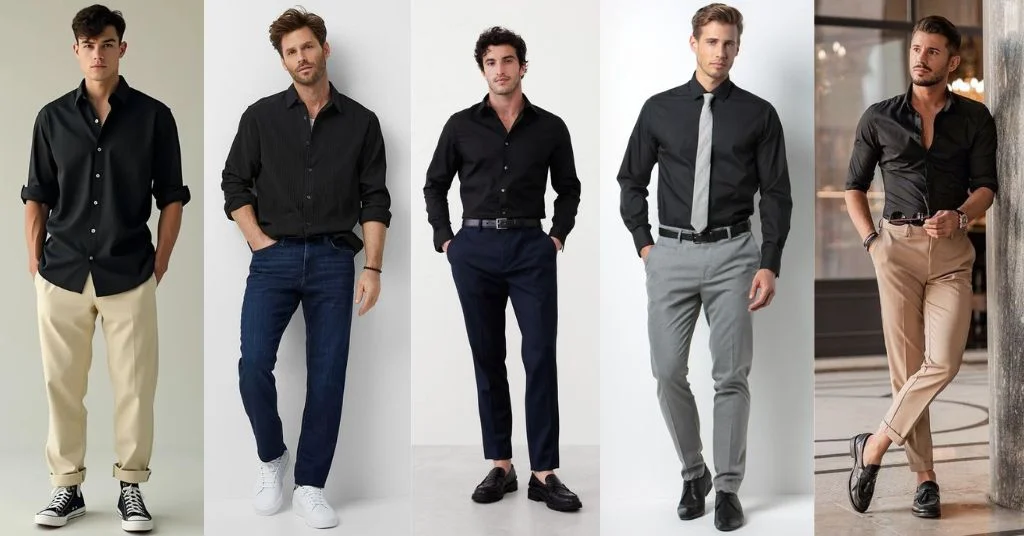 black shirt combination pant